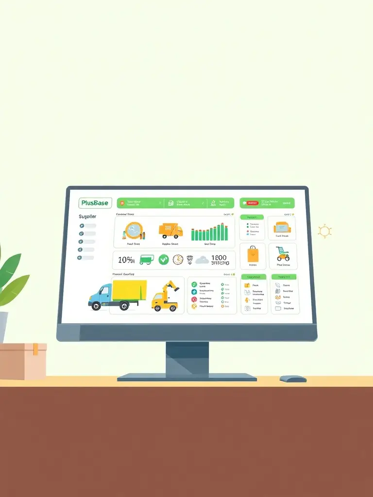 A visual representation of a PlusBase store, highlighting its integration with various suppliers and its focus on fast shipping and reliable product sourcing.