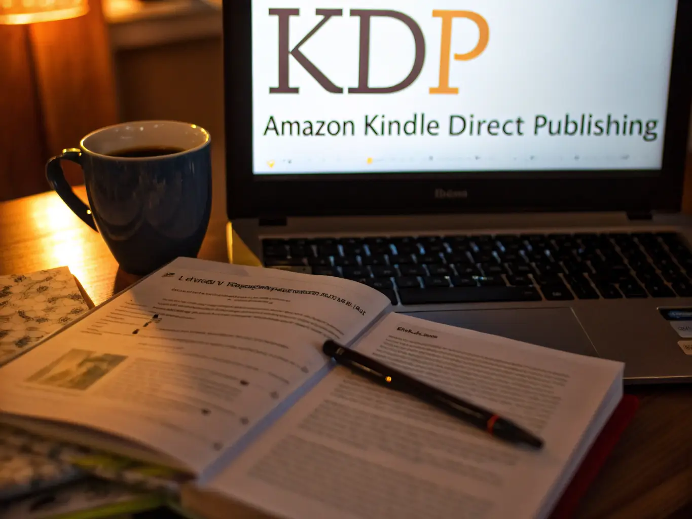 A professional image displaying an Amazon KDP book listing with optimized keywords and cover design, representing the Amazon KDP publishing services offered by Shusa Agency.